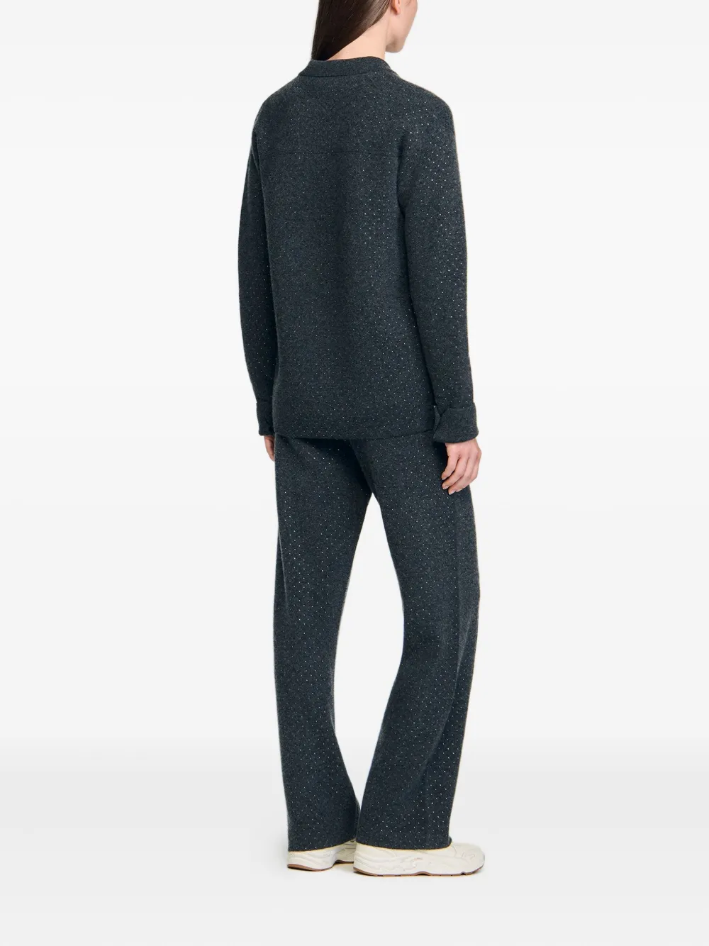 SANDRO Vest met knoop Grijs