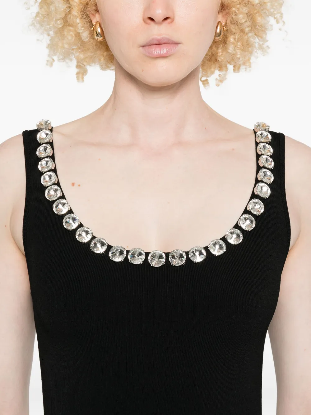 SANDRO Verfraaide midi-jurk Zwart