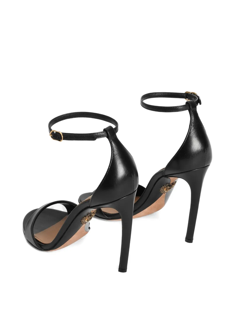 Dolce & Gabbana 105mm heart-embellished stiletto sandals Black