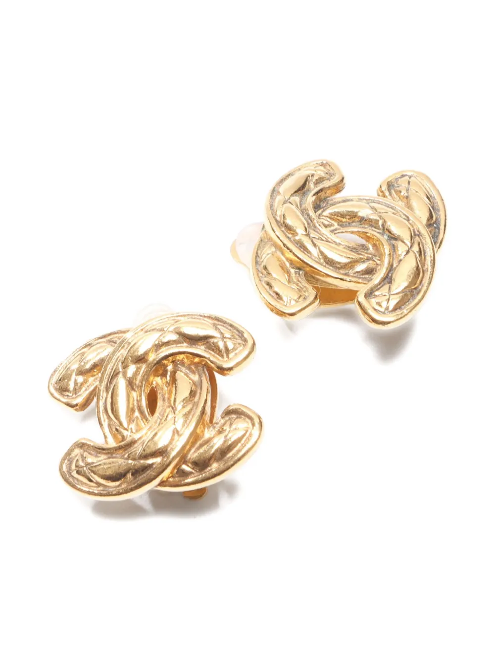 CHANEL Pre-Owned CC Mark Matelassé clipsörhängen från 1980-1990-talet | Pre-Owned | Image 2