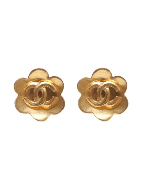 CHANEL Pre-Owned 1998 CC clip-on earrings