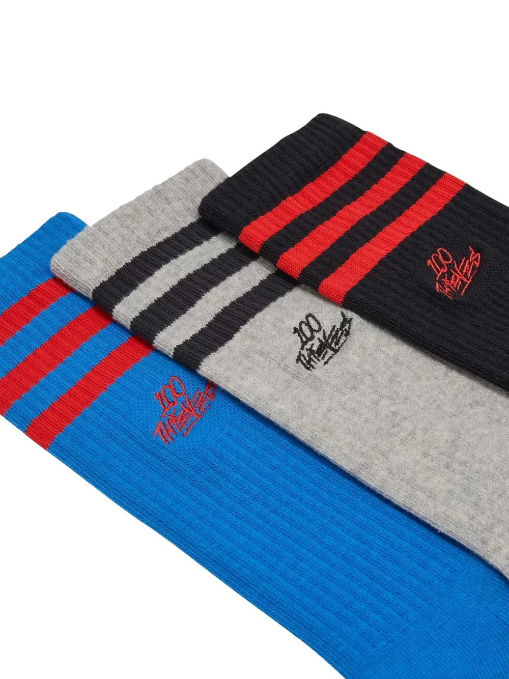adidas x 100 Thieves gestreepte sokken Zwart