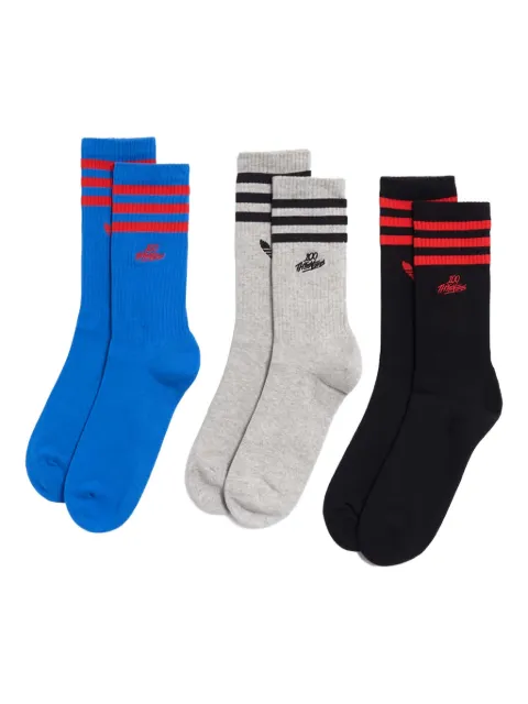 adidas x 100 Thieves striped crew socks