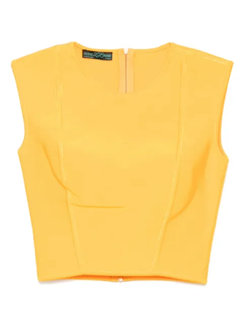 Herve L. Leroux jewel-neck top