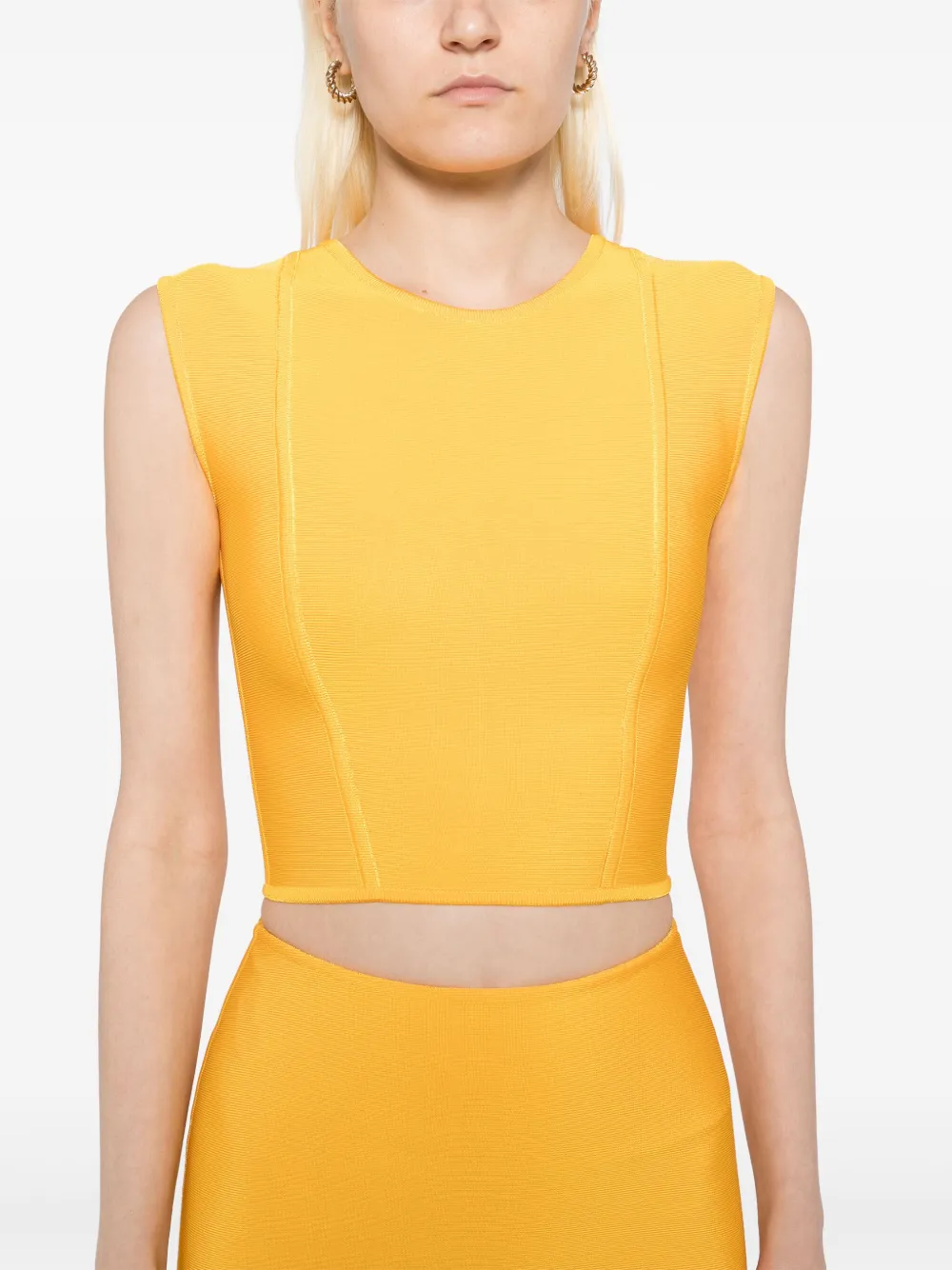 Herve L Leroux Jewel-neck Top
