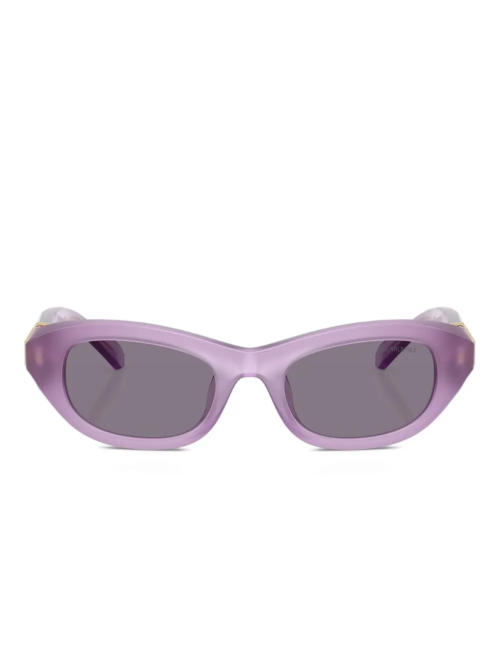 Swarovski Eyewear Occhiali da sole ovali con decorazione - Viola