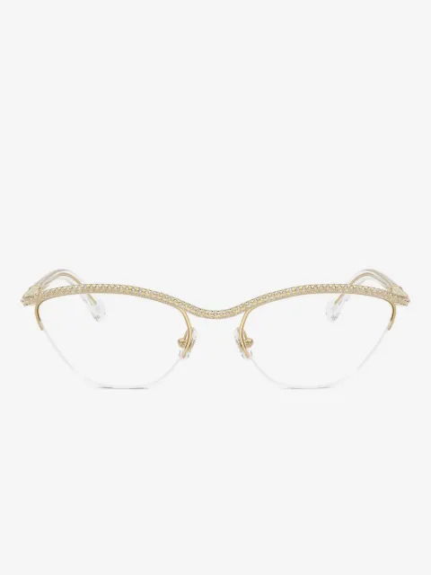 Swarovski Eyewear lentes con armazón cat eye y detalles de cristal