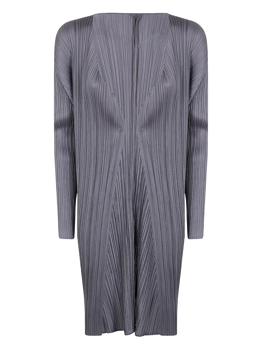 Pleats Please Issey Miyake pleated cardi-coat | Grey | Image 1
