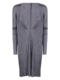 Pleats Please Issey Miyake pleated cardi-coat - Grey