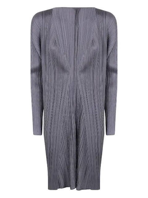 Pleats Please Issey Miyake pleated cardi-coat