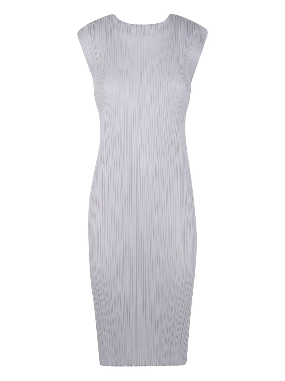 plissé-effect midi dress
