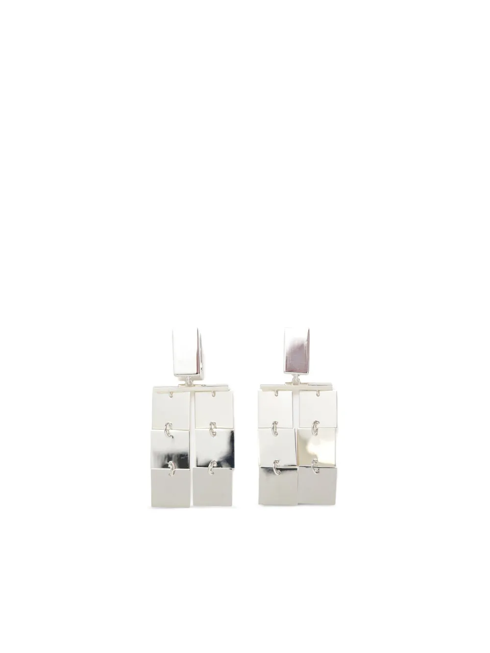 Phoebe Philo geometric drop earrings | Silver | Image 1