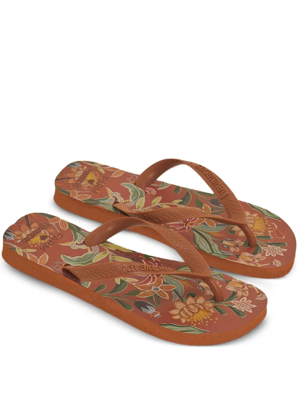 Farm Rio Jade Flip-flops In Brown