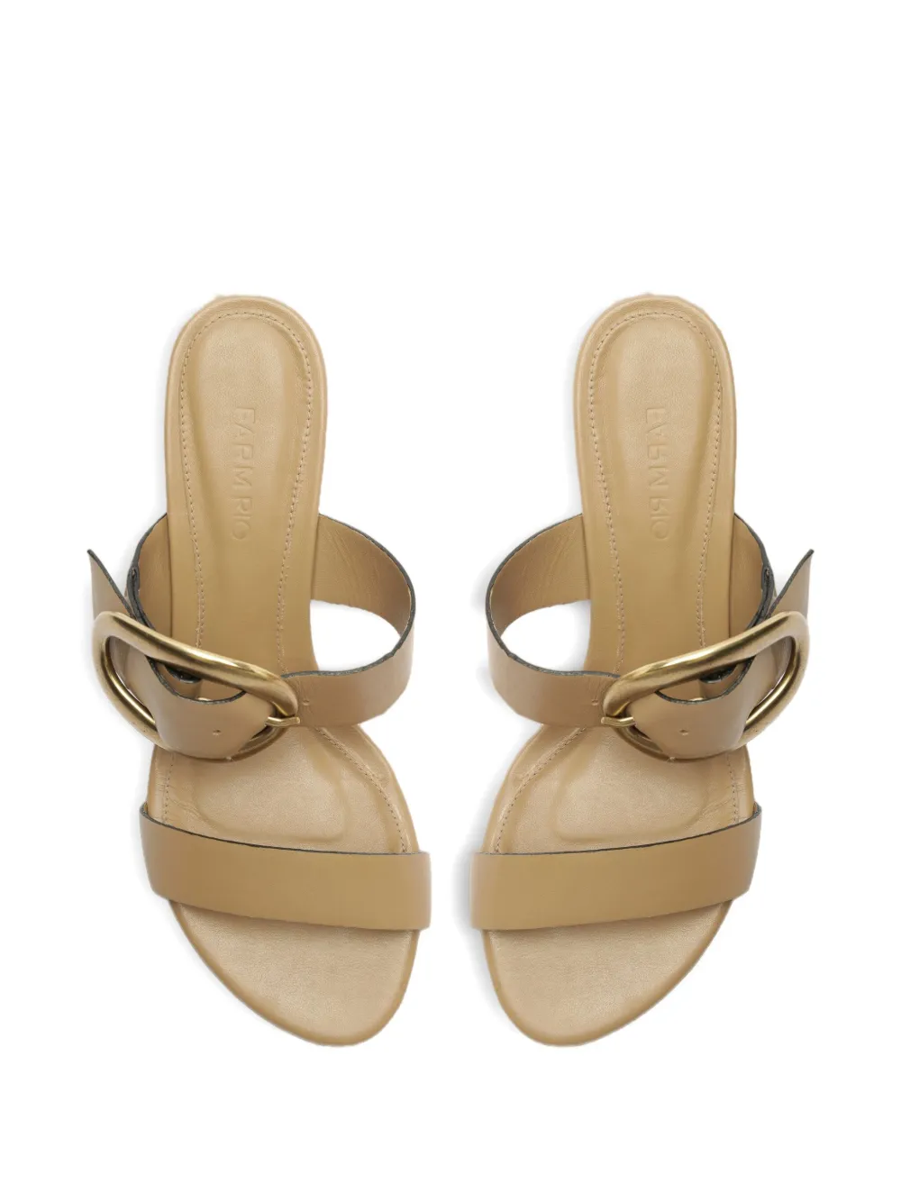Farm Rio Buckled Mules In Brown