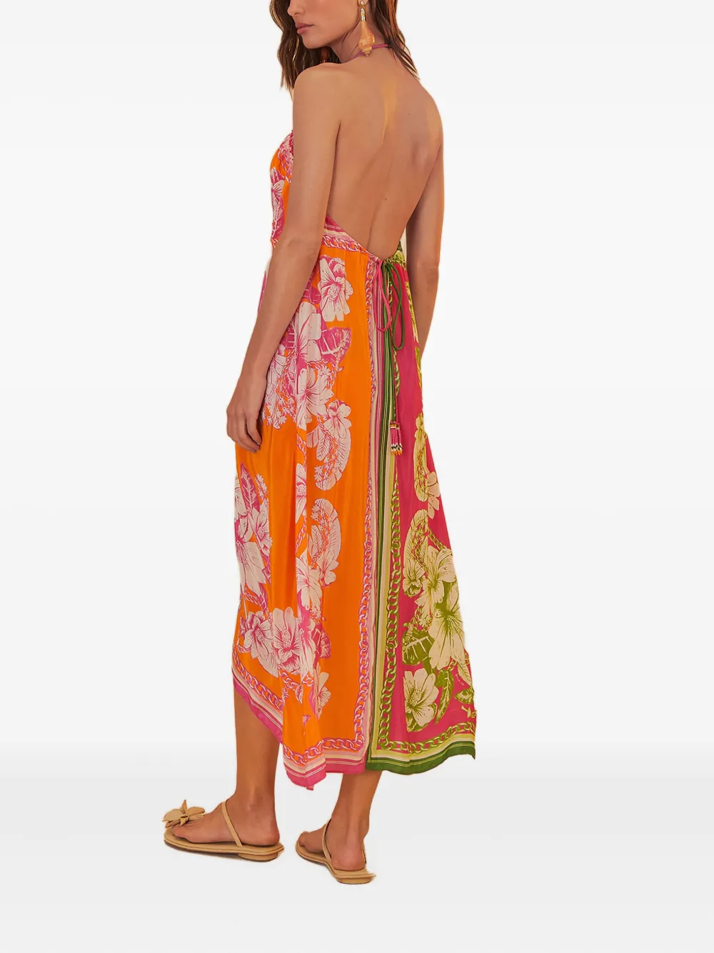 Farm Rio Midikleid Mit Blumen-print In Multi