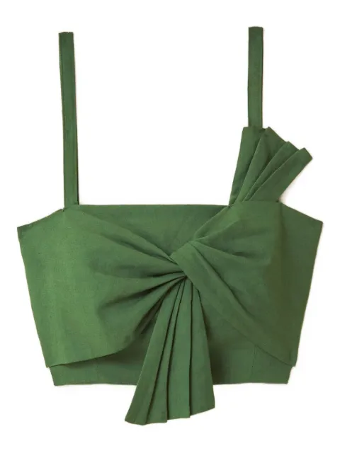 FARM Rio bow-detail draped top