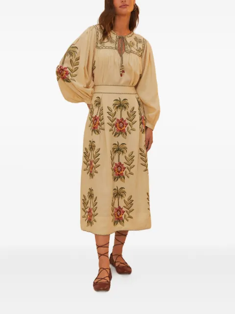 FARM Rio Tropical Flower embroidered blouse 