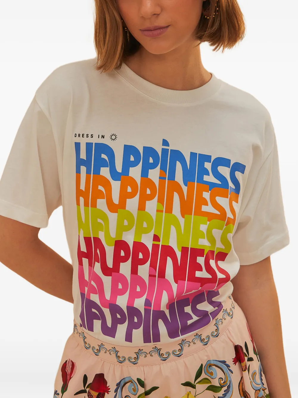 FARM Rio Dress in Happiness T-shirt Beige