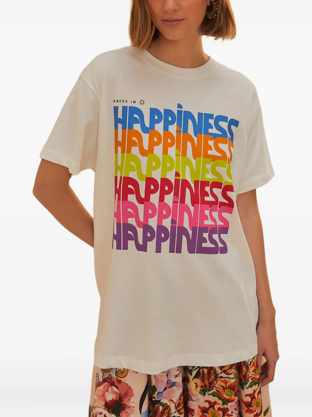 FARM Rio Dress in Happiness T-shirt Beige