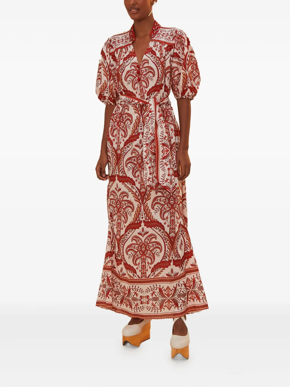 FARM Rio Jurk met paisley-print - Wit