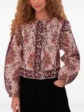 FARM Rio Glam Tapestry floral-quilted jacket - Pink