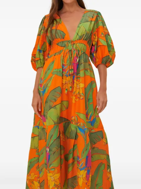 FARM Rio botanical-print midi dress