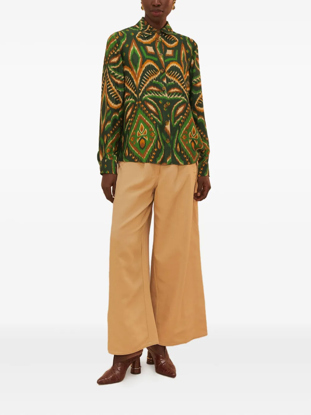 FARM Rio pleated pocket trousers Beige
