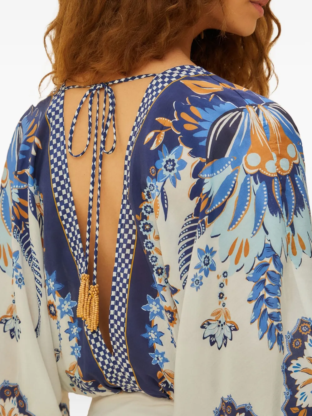 FARM Rio Body met bloemenprint en V-hals Wit