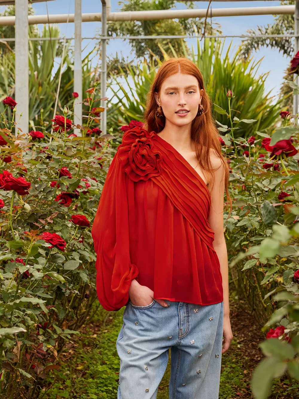 FARM Rio Rose shirt Rood