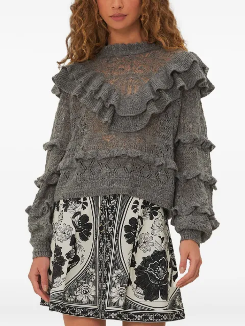 FARM Rio ruffle-detail sweater 