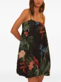 FARM Rio midnight macaw fiesta mini dress - Black