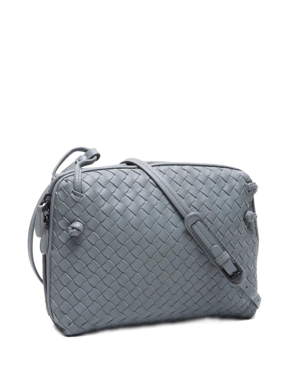 Pre-owned Bottega Veneta 2012-2024 Medium Intrecciato Nodini Cross Body Bag