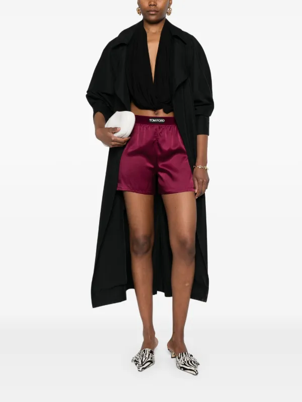 TOM FORD stretch-silk Shorts | Red | FARFETCH