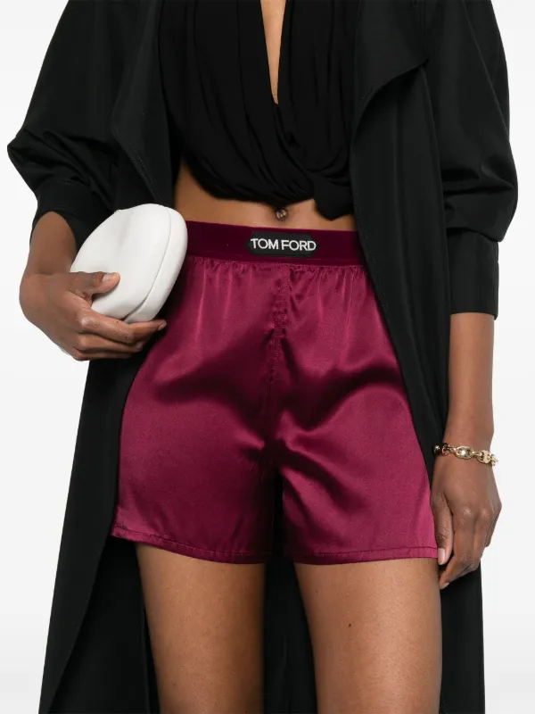 TOM FORD stretch-silk Shorts | Red | FARFETCH