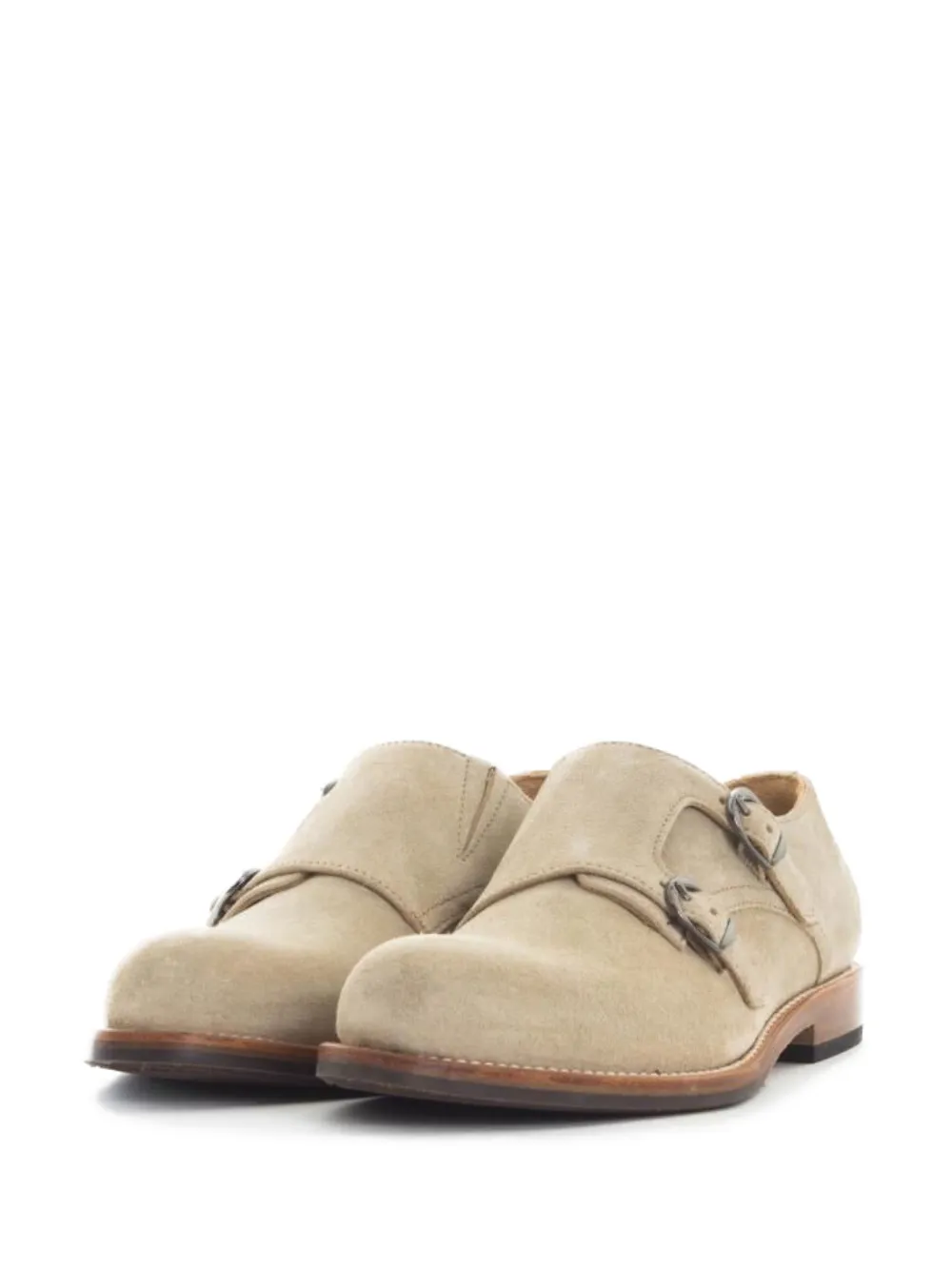 Gallucci Kids Suède gespschoenen - Beige