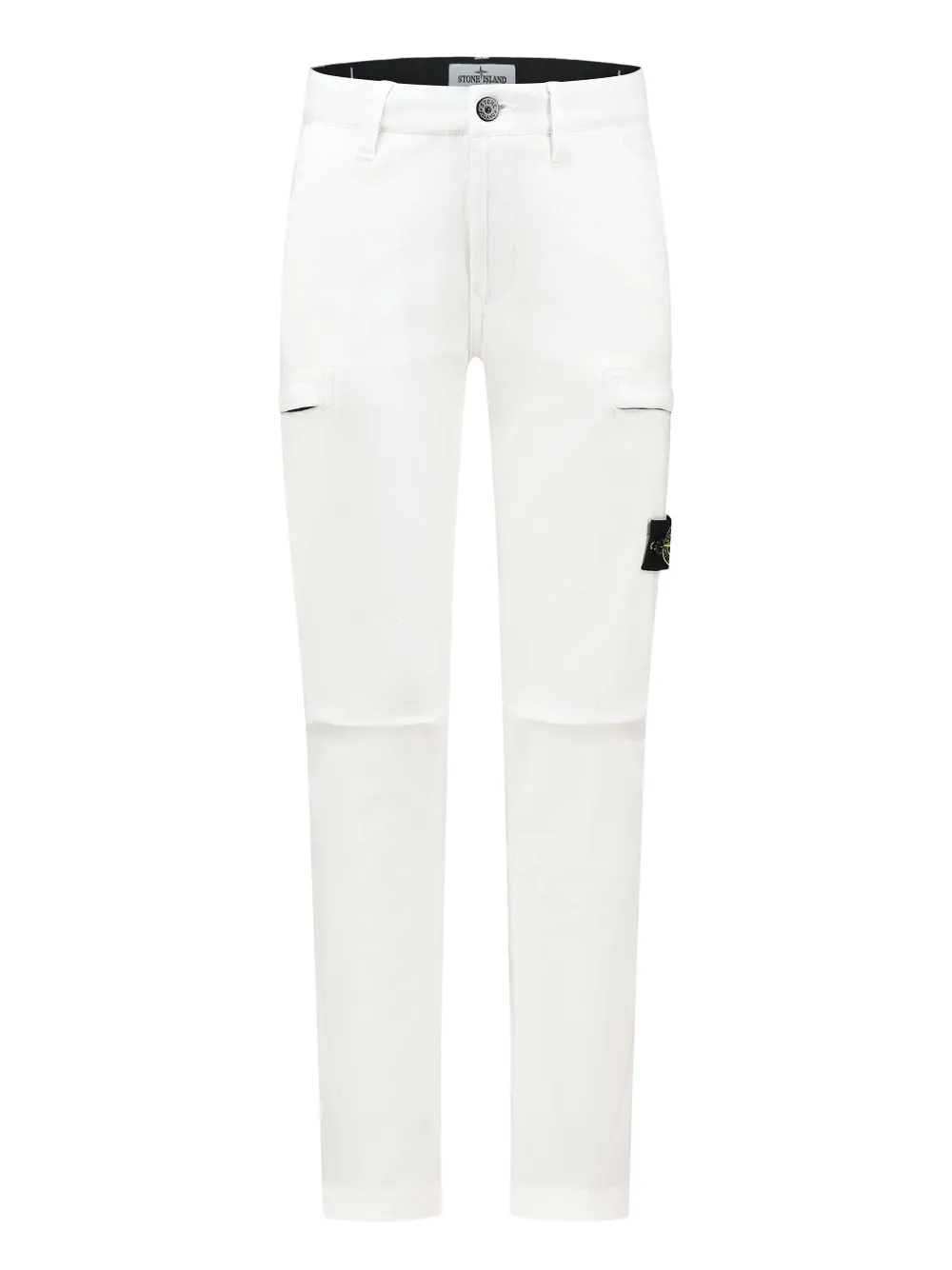 Stone Island Junior Broek met Compass-logopatch Wit