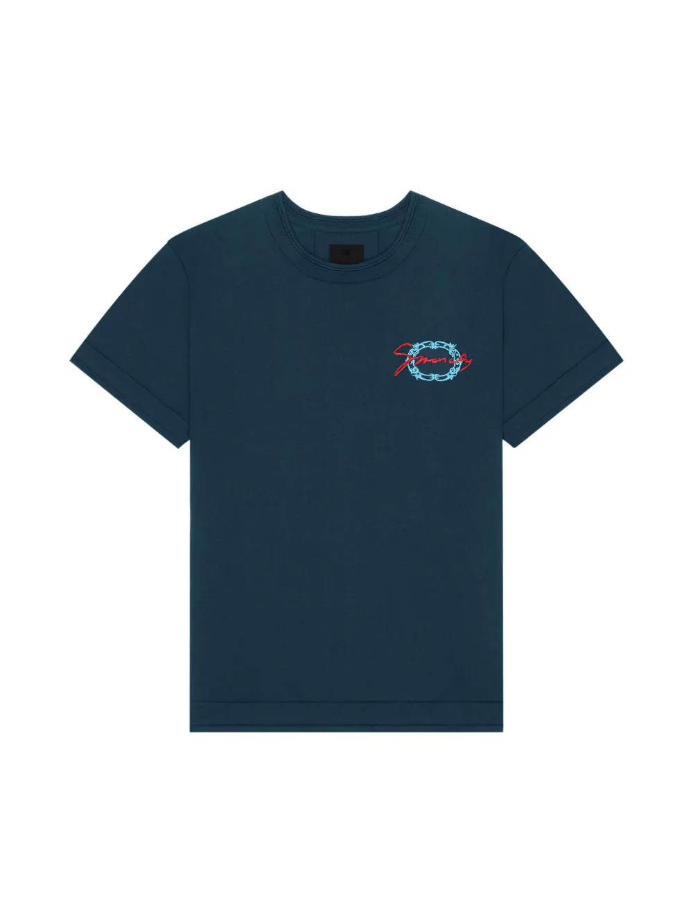 Givenchy embroidered cotton T-shirt - Blauw