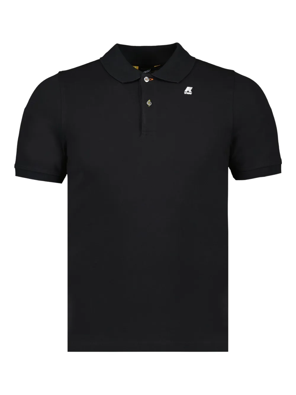 K-Way Vinnie two-button piqué polo shirt Zwart