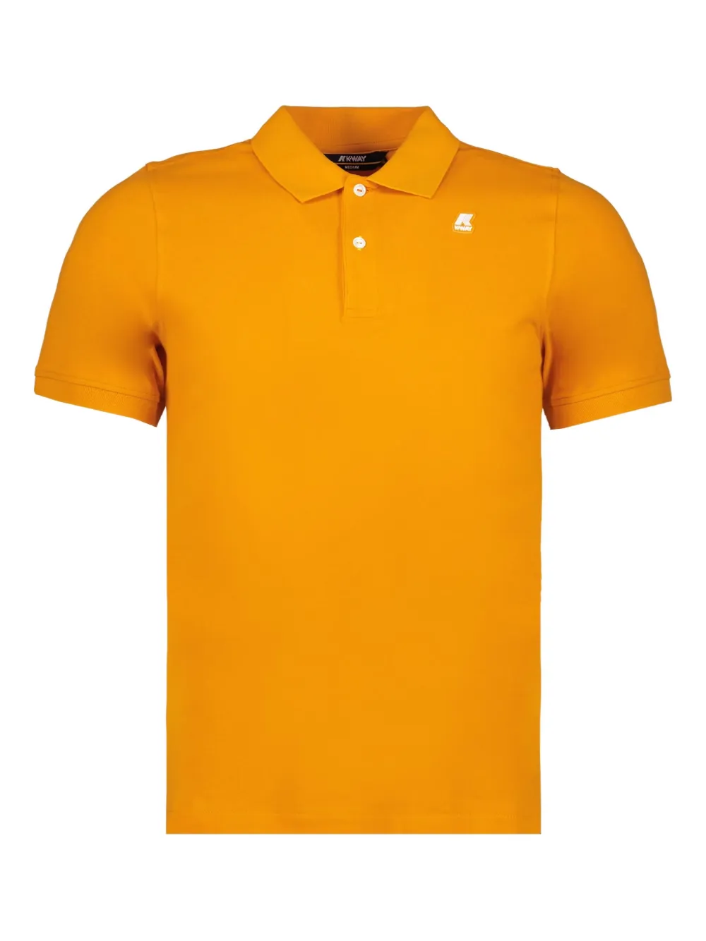 K-way Vinnie Two-button Logo Polo Shirt In Yellow