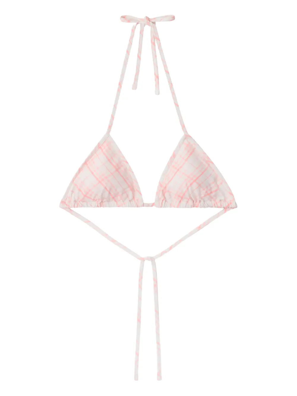 Burberry checked bikini top - Bianco