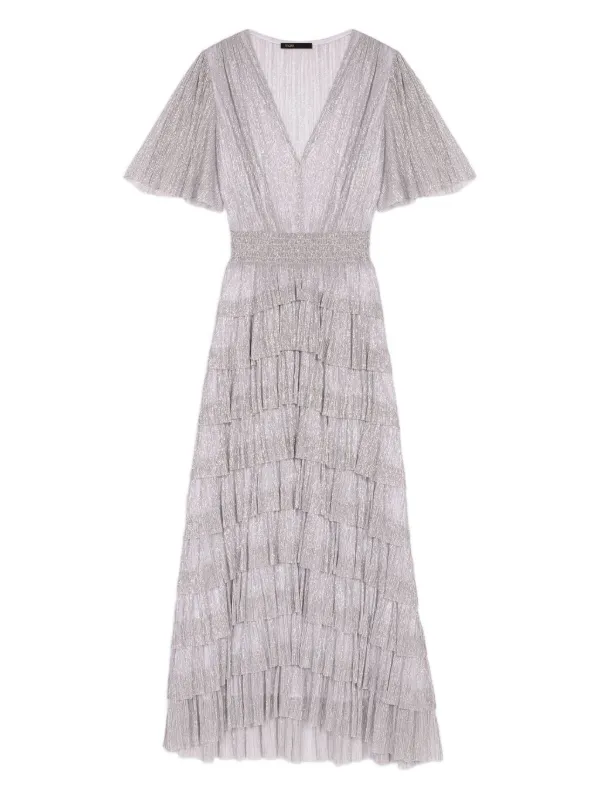 open lace back dress GABRIELLE DRESS IN SILK ORGANZA AQUAMARINE