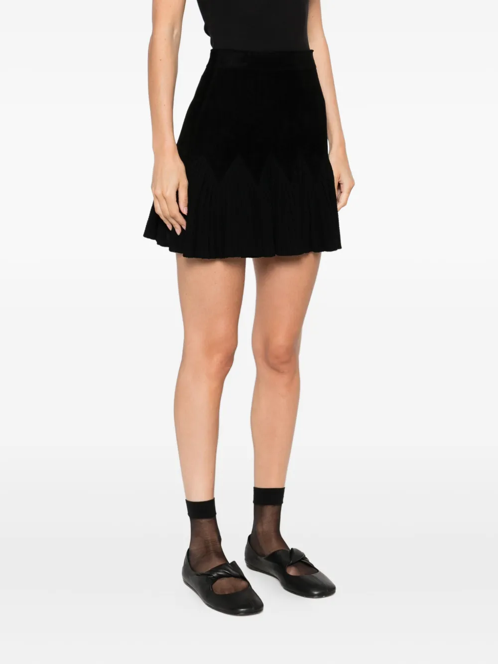SANDRO Plooirok Zwart