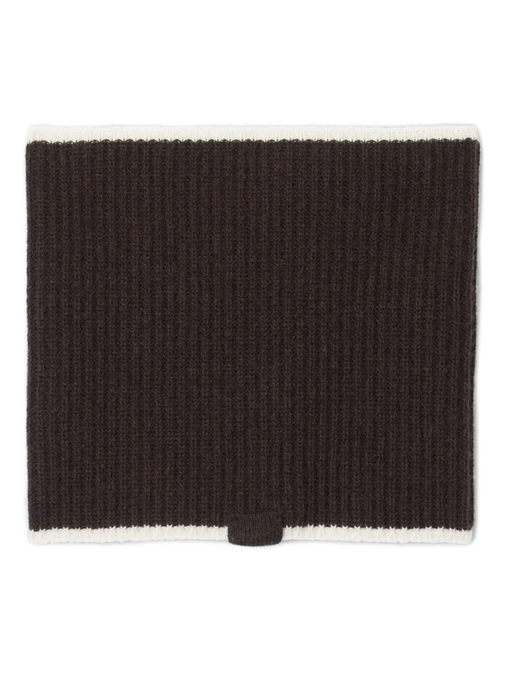 SANDRO ribbed contrast-trim scarf | Brown | Image 1