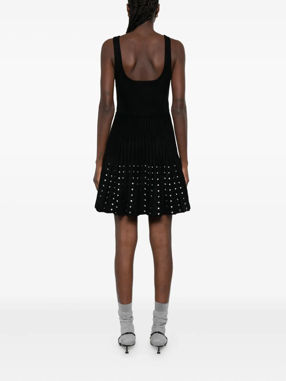 SANDRO Jurk verfraaid met stras Zwart