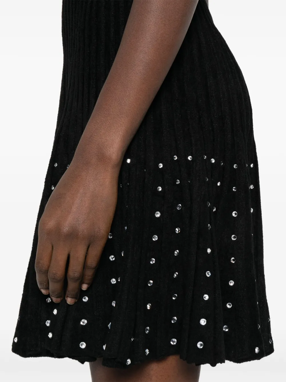 SANDRO Jurk verfraaid met stras Zwart