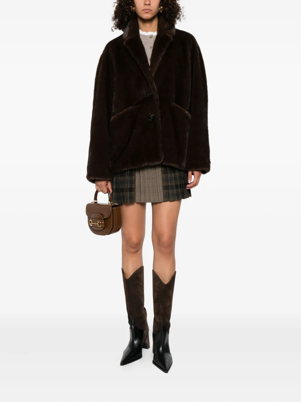 SANDRO faux-fur buttoned coat | Faux Fur & Shearling Coats | Image 2