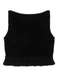 SANDRO square-neck ruffled blouse - Black