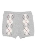 SANDRO argyle knitted shorts - Grey