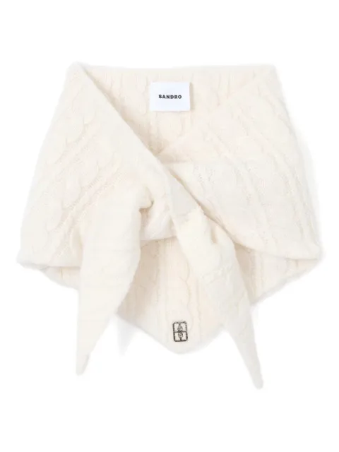 SANDRO cable-knit bandana