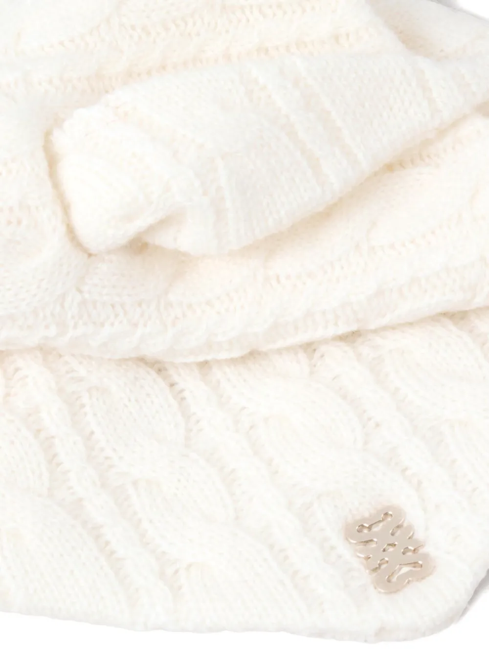 SANDRO Kabelgebreide bandana Beige